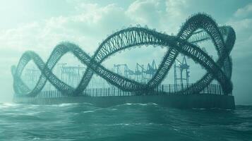 Abstract Representation of a DNA Strand Constructed in a Maritime Environment photo