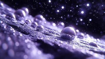 Violet Cosmic Spheres with Sparkling Background in a Dynamic Display photo