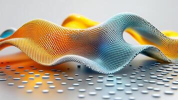 Colorful Digital Wavy Pattern with Geometric Dots and Abstract Texture photo