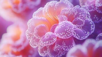 Abstract Close-Up of Glow-In-The-Dark Coral in Vibrant Colors photo