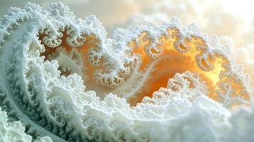 Detailed Abstract Fractal Artwork Resembling Natural Textures and Fine Patterns photo