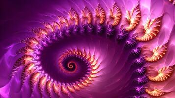 Abstract Vibrant Spiral Fractal Design with Warm and Cool Tones photo