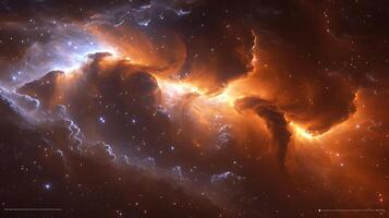 Galactic Nebula Exploding with Stellar Light in a Vibrant Cosmic Landscape photo