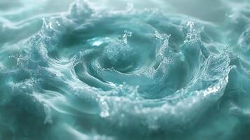 Close-Up View of Turquoise Rippling Water in a Dynamic Circular Swirl photo
