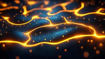 Abstract Glowing Neural Network Design with Futuristic Lines and Dots photo