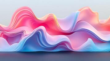 Colorful Abstract Waves With Gradient Layers and Flowing Forms photo