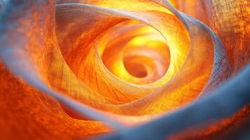 Abstract Swirling Tunnel of Warm and Cool Light in Close-Up View photo