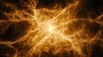 Golden Network of Radiant Cosmic Filaments Spanning in Outer Space photo