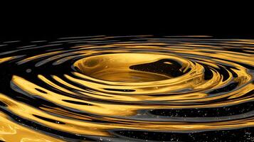 Artistic Abstract Representation of Golden Swirling Liquid Texture in Motion photo