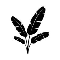 Banana leaves icon in simple style vector