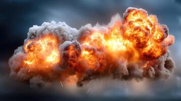 An explosion is shown in this image photo