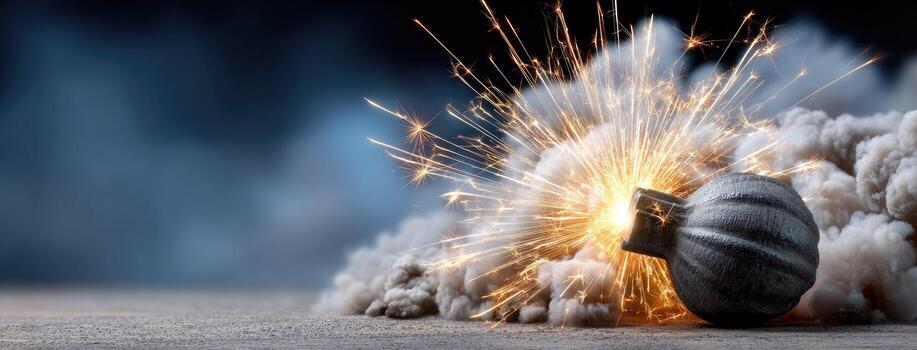 A close up of a sparkler being lit photo