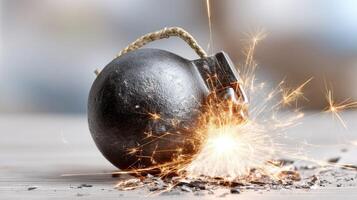 A bomb with sparkles on it photo