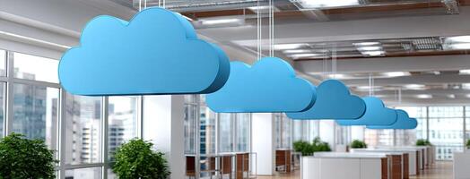 Cloud computing in the office photo