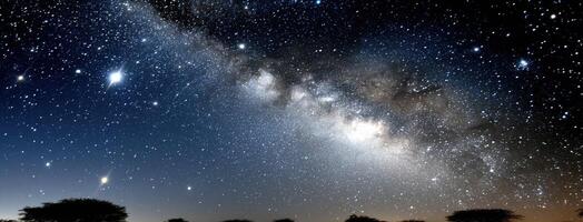The milky way and other stars are seen in the sky photo