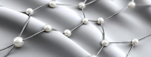 A close up of a pearl necklace photo