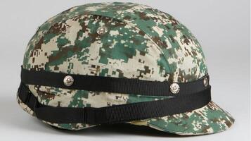 A helmet with a camo print on it photo
