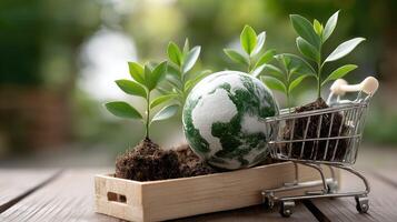 Ecosystems and green economy concept photo