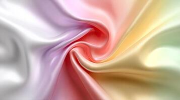 A colorful silk fabric with a swirl pattern photo