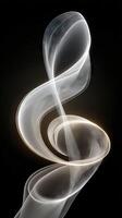 A white smokey abstract design on a black background photo