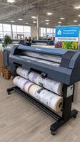 A large format printer in a large store photo