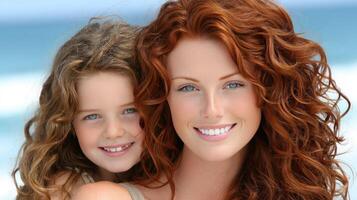 A woman and a little girl posing for a photo