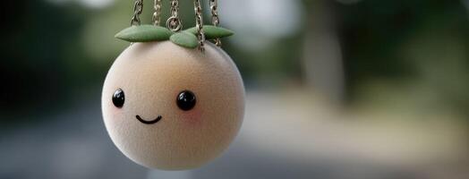 A cute orange ball with a smiley face on it photo
