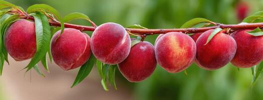 Plum trees are loaded with plums photo