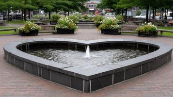A heart shaped fountain photo