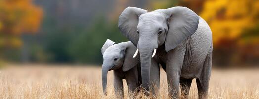 Elephant family in africa photo