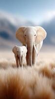 Elephant family in the wild photo