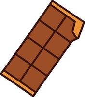 Chocolate Bar Icon In Simple Clean Flat Design Aesthetic vector