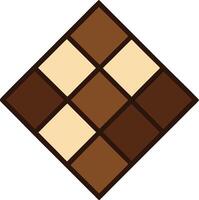 Seamless Chocolate Square Design Pattern In Geometric Flat Style vector