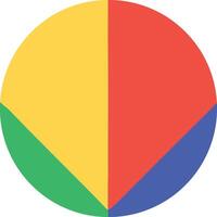 Minimal RGB Light Icon Abstract Form No Outline for Design A vector
