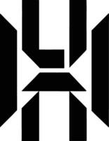 Abstract H Icon Modern Tech Layout Geometric Precision vector