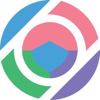 Minimal RGB Light Icon Abstract Form No Outline for Design B vector