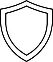 Shield Line Art Icon for Robust Security and Privacy Safeguards vector