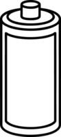 Battery Line Art Icon for Essential Power Indicators and Rechargeable Technology vector