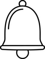Notification Bell Icon Line Art Illustration for Alerts and System Updates vector
