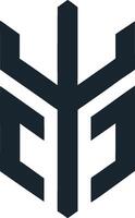 Minimal Logo H Shape Option One Clean Concise vector