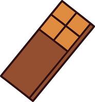 Stylized Chocolate Bar In Clean Minimal Flat Style vector