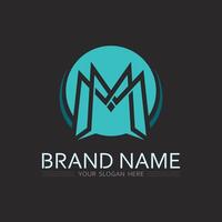 M Logo with Abstract and Modern Design Elements vector