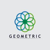 Tech Company Logo with Geometric Structure vector
