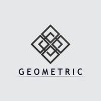Modern Geometric Abstract Logo Design vector