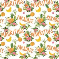 seamless pattern. Background with elements of vacation on a tropical island. vector