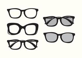 Glasses and Sunglasses Line Art vector