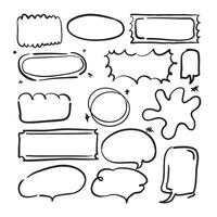 Speech Bubbles and Frames Set vector