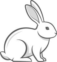 A rabbit is sitting in a white background vector