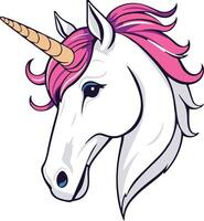 A unicorn head vector