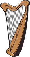 A harp is shown in this illustration vector